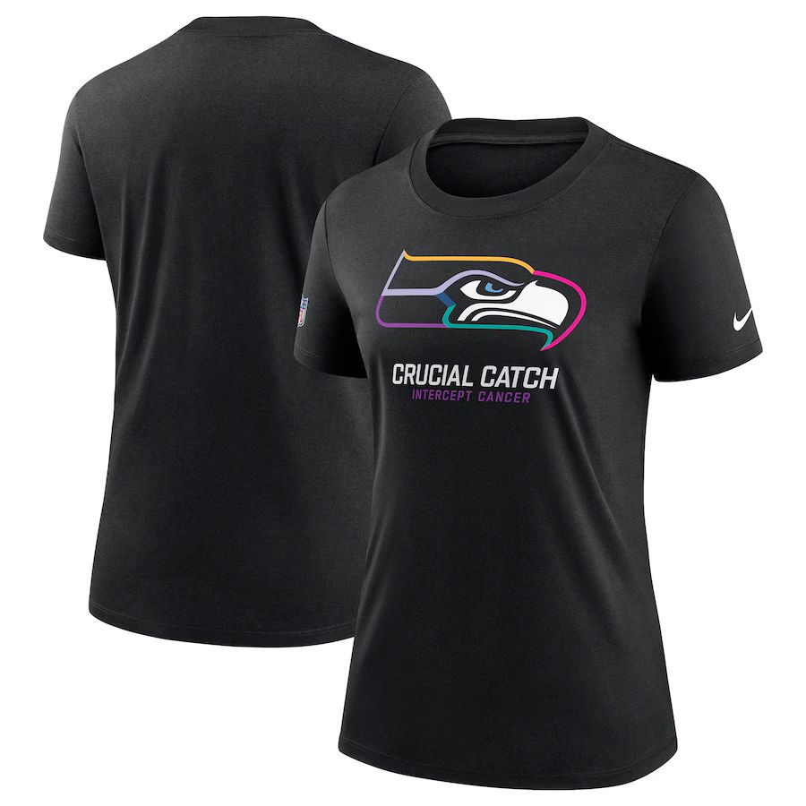 Women Seattle Seahawks 2024 Nike NFL black T shirts 